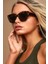 2'li Cat Eye Oval Güneş Gözlüğü (Siyah - Leopar) 2