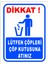 Lütfen Çöpleri Çöp Kutusuna Atalım Uyarı Levhası (2 Adet ) 1