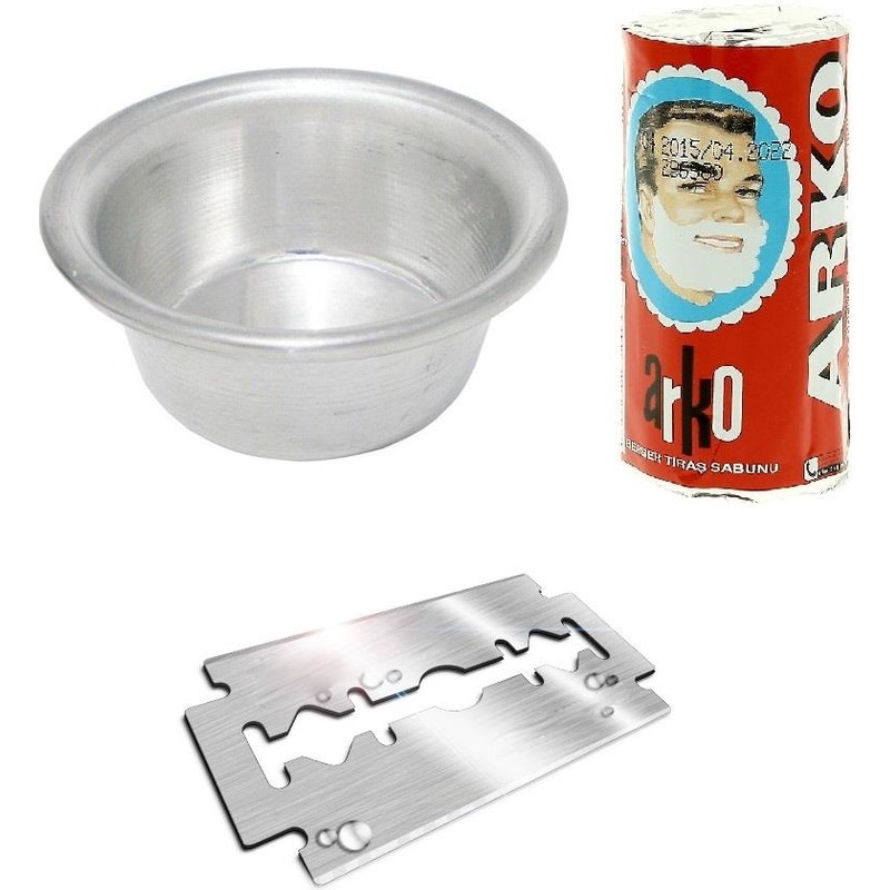 Arko Arko Traş Sabunu, Traş Tası, Yaprak Jilet 3 Lü Set